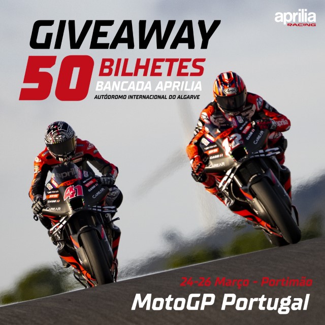 MotoGP 2023 – Aprilia com giveaway de bilhetes para GP de Portugal
